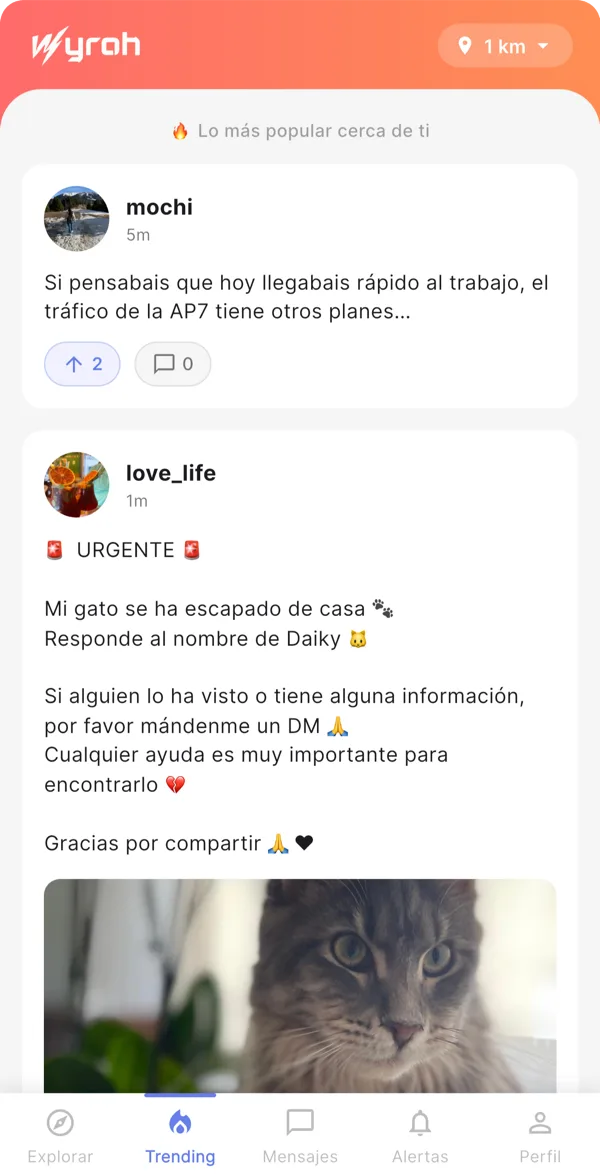 Wyroh Trending — Los posts más populares y relevantes cerca de ti